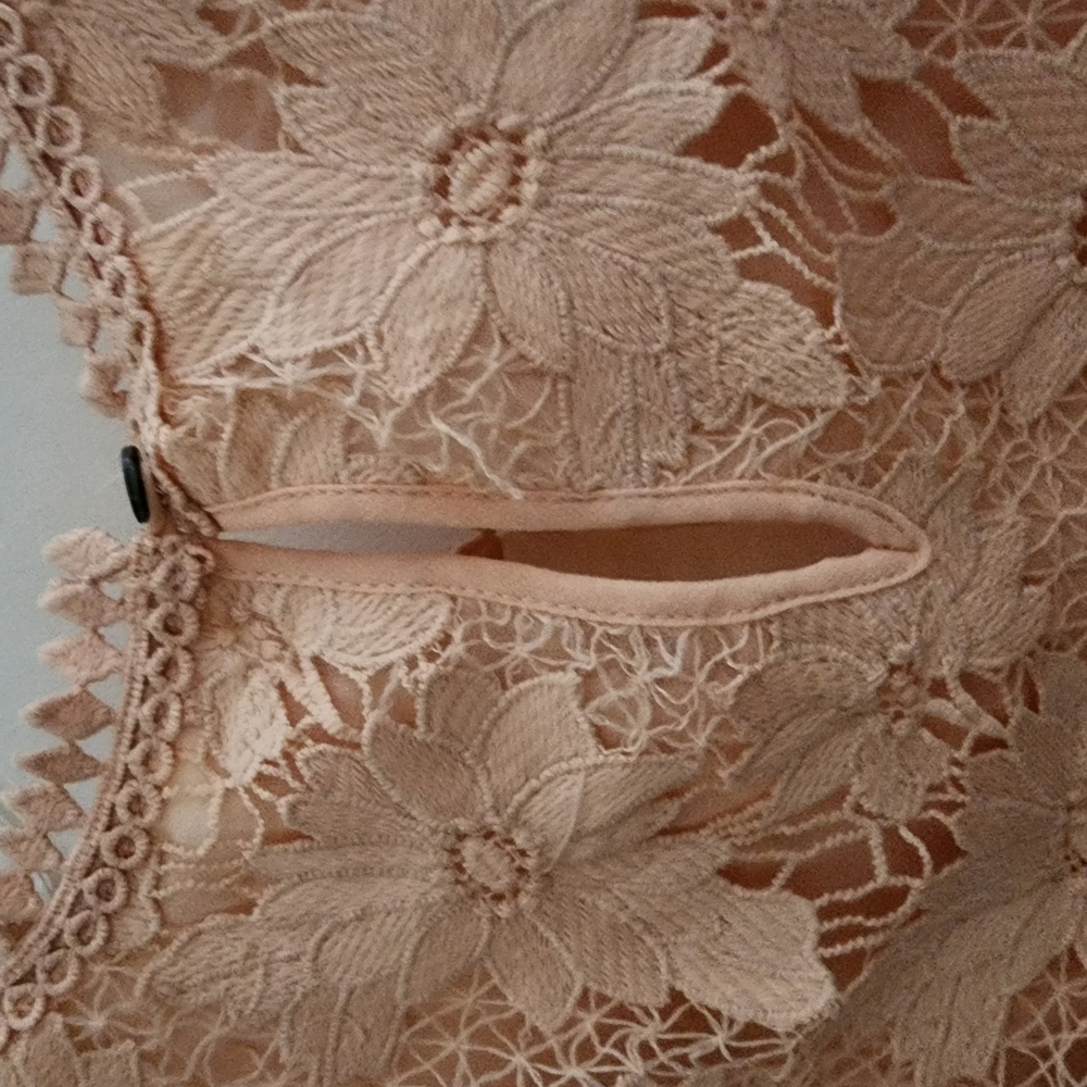 Floral Lace Top in Blush Pink